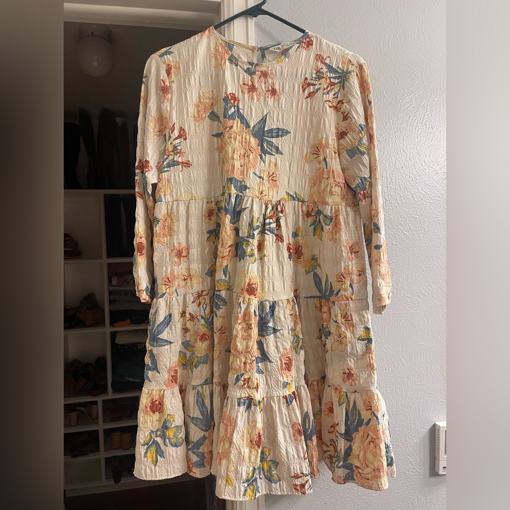 Zara Floral Long Sleeve Dress